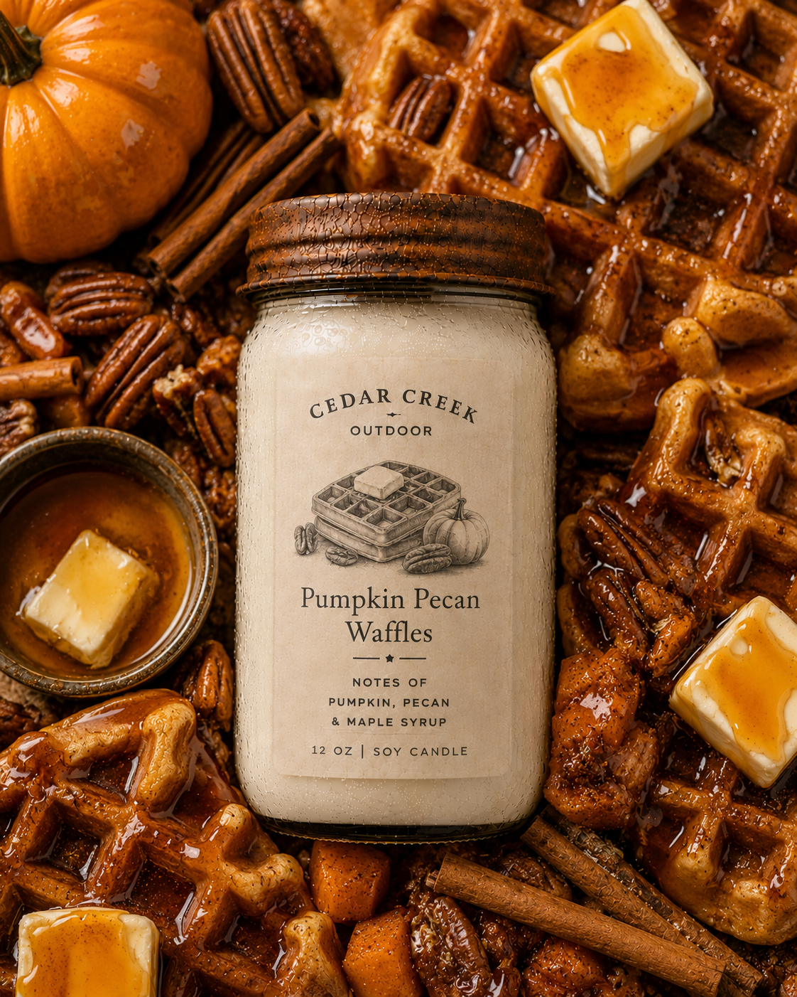 Pumpkin Pecan Waffles